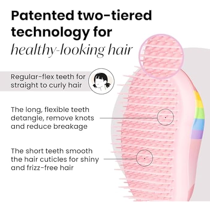 Tangle Teezer Girl's Unicorn Print Detangling Hair Brush (Multicolor) - Image 3